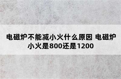 电磁炉不能减小火什么原因 电磁炉小火是800还是1200